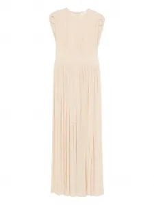 Плиссированное миди-платье без рукавов Zimmermann, нейтральный