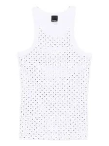 Декорированный топ без рукавов PINKO, белый