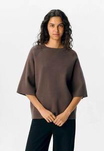 Футболка Object Basic T-shirt, Morel/Dark Brown