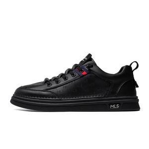 Mulinsen Антискользящие и износостойкие дышащие низкие скейтерские кроссовки мужские - черные, цвет Black