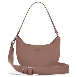 LACOSTE Кожаная сумка через плечо малая женская розовая, Pink