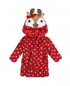 Роскошный халат, мягкий как облако Hudson Baby, Holiday reindeer