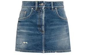 Джинсовая юбка женская синяя Prada