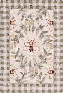 Ковер SAFAVIEH, 61 x 92 см, Chelsea Collection, Ivory & Green, дизайн French Country Trellis, ручной вязки из шерсти, идеально для гостиной, спальни, столовой (HK55A-23)