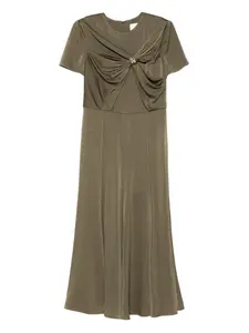 Платье миди с перекрученной деталью Roland Mouret, зеленый