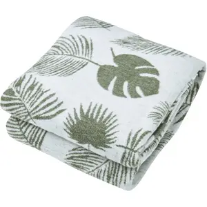 Плед для дома Maison Супер мягкий плед с бахромой, уютный плед Done., зеленый