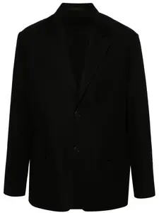 Однобортный пиджак с заостренными лацканами Lanvin, черный