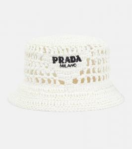 Шляпа-ведро с эффектом рафии Prada