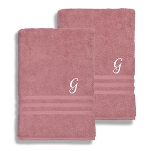 Linum Домашний текстиль Турецкий хлопок Denzi 2 шт. Персонализированный комплект простыней для ванной Linum Home Textiles, символG