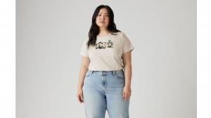 Футболка с идеальным логотипом (большие размеры) Levi's, Lily Bw Fill Egret - White