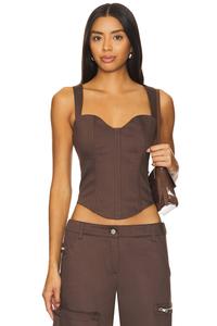 Люциус топ By.Dyln, коричневый