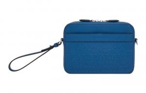 Ferragamo Gancini кожаная наплечная сумка, кросс-боди мужская blue