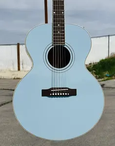 Epiphone Эпифон J-180 LS Джамбо акустико-электрическая, вдохновлена Gibson, голубой иней, с футляром, официально у дилера №922