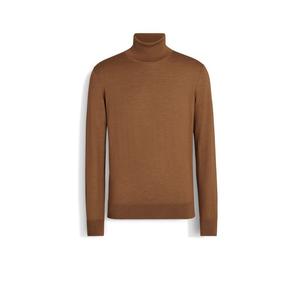 Джемпер с воротником-стойкой Zegna Ermenegildo Zegna, коричневый
