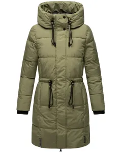Стеганое пальто Наваху "Сахарная Лапа XIV", стильная зимняя парка с регулируемым капюшоном Navahoo, зеленый
