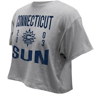 Женская футболка cropped heather gray connecticut sun city year Unbranded