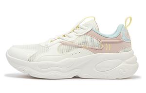 Скользоустойчивые, износостойкие, дышащие низкие кроссовки для бега женские бело-розовые 361°