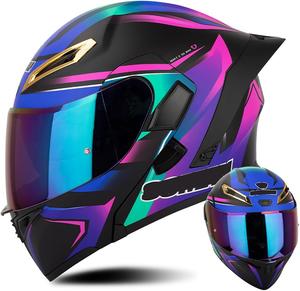 Шлем женский Esrada, черный / синий / фиолетовый