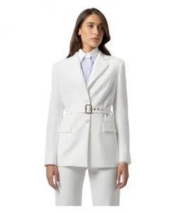 Профессиональный пиджак с поясом Kocca, белый