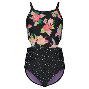 Детский купальник флорал принт для девочек 7-16 лет Roxy