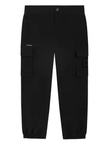 Брюки карго на пуговицах Dolce & Gabbana Kids, черный
