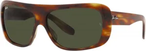 Солнцезащитные очки Ray-Ban унисекс Rb2196 Blair прямоугольной формы, Striped Havana/Green