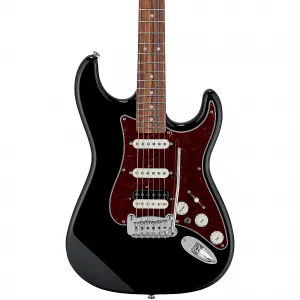 Электрогитара G&L Fullerton Deluxe Legacy HSS, Черный Джет