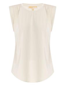 Топ Michael Michael Kors padded-shoulder top, нейтральный