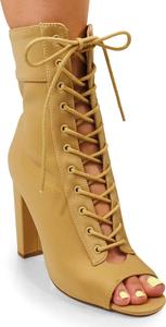 Ботильоны женские Liliana Footwear на шнуровке, Maxin-1, Beige