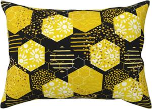 Pevtufa Подушка с геометрическим узором и принтом пчелы Geometric Pattern With Bee