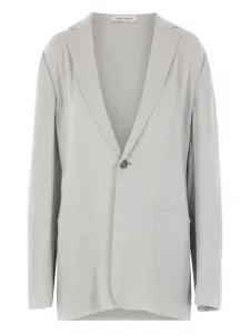 Однобортный блейзер Alberta Ferretti, серый