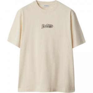 Футболка из хлопка с аппликацией логотипа Burberry, Tundra