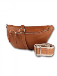 Кожаная поясная сумка Toscanto светло-коричневого цвета, примерно 37 см Toscanto
