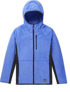 Женская флисовая кофта Burton Stockrun Warmest с капюшоном и молнией по всей длине, Amparo Blue/True Black
