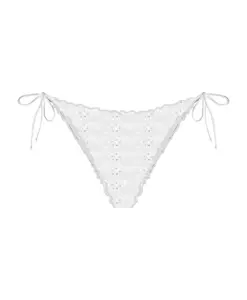 Платье с цветочным принтом и боковой шнуровкой и бантом Mc2 Saint Barth, белый