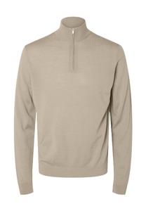 Шерстяной свитер, воротник тройник, мужской SELECTED, цвет 187822 Kelp