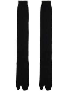 Maison Margiela носки Tabi из шерсти длиной до бедра, черный