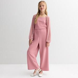 Детский комбинезон с прозрачными рукавами из крепа и аксессуаром для волос Speechless