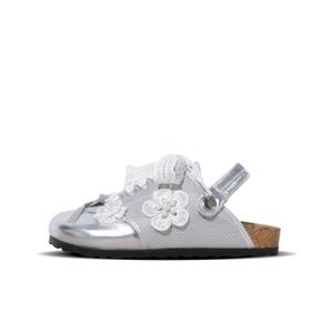 Boldi Kuki Серебряные противоскользящие домашние тапочки для женщин с закрытым носком, цвет Silver