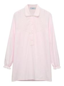 Prada рубашка с вышивкой, розовый