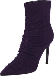 Женские ботильоны FYS с заостренным носком и высоким каблуком-стилетто, с боковой молнией, для вечеринок и выпускных, размер 4-16 US, Dark Purple