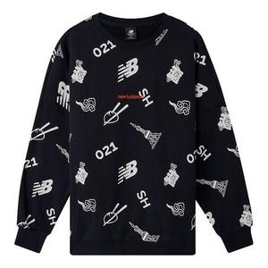 Толстовка New Balance Unisex Printing Round-neck Sweatshirt Black, черный