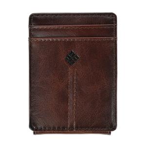 Мужской кошелек с RFID-защитой и передним карманом, с магнитным зажимом для денег Columbia, коричневый