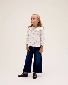 Детская блузка из муслина с цветочным принтом Dadati, белый