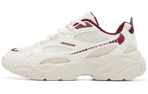 QIAODAN Женские кроссовки с низким верхом, увеличивающие рост, износостойкие, легкие, нескользящие, белые, красные