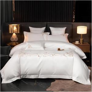 YUSIWOAL Комплект постельного белья из египетского хлопка 1000TC с вышитым пододеяльником