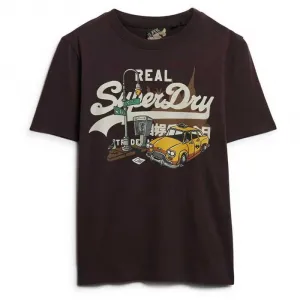 Футболка Superdry New York Vl Relaxed, коричневый
