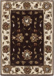 Ковер SAFAVIEH, 61 x 92 см, Total Performance Collection, Brown & Ivory, ручной работы в восточном стиле, не линяет и прост в уходе, идеален для помещений с высокой проходимостью: прихожая, гостиная, спальня (TLP416D)