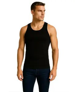 Мужской плотный майка с рубчиком Galaxy By Harvic, черный