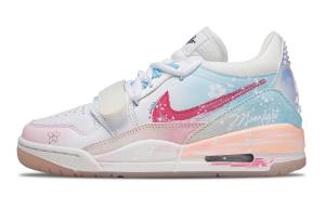 Jordan Женские винтажные баскетбольные кроссовки Legacy 312 Flower Branch Love Coverage Mid top, розово-голубые